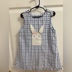 Fantasia too Reversible blue gingham dress, sailboat one side bunny  the other